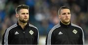 28 March 2016; Oliver Norwood and Conor Washington, Northern Ireland. International Friendly, Northern Ireland v Slovenia. National Football Stadium, Windsor Park, Belfast. Picture credit: Oliver McVeigh / SPORTSFILE