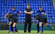 30 March 2016; Leinster Rugby stars, from left, Garry Ringrose, Josh van der Flier and Ross Molony are joined by Caoimhe Power, age 16, Navan RFC, and Sean Dunne, age 16, Lansdowne FC, at Donnybrook Stadium to mark the launch of the Bank of Ireland Leinster Rugby School of Excellence which will run in The King’s Hospital School, Palmerstown in July and August. Go to http://www.leinsterrugby.ie/domestic/SoE/leinster_school_of_excellence.php for more information. Donnybrook Stadium, Donnybrook, Dublin. Picture credit: Brendan Moran / SPORTSFILE