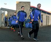 30 March 2016; The Monaghan team arrive for the game. EirGrid Ulster GAA Football U21 Championship, Semi-Final, Monaghan v Armagh, Páirc Esler, Newry, Co. Down. Picture credit: Philip Fitzpatrick / SPORTSFILE