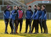 30 March 2016; Monaghan players walk the pitch before the game. EirGrid Ulster GAA Football U21 Championship, Semi-Final, Monaghan v Armagh, Páirc Esler, Newry, Co. Down. Picture credit: Philip Fitzpatrick / SPORTSFILE