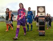 30 March 2016; Wexford Youths captain Kylie Murphy leads out her team for the game against Shelbourne. Continental Tyres Women's National League Shield Final, Wexford Youths v Shelbourne. Ferrycarrig Park, Wexford. Picture credit: Matt Browne / SPORTSFILE