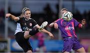 30 March 2016; Siobhan Killeen, Shelbourne, in action against Linda Douglas, Wexford Youths. Continental Tyres Women's National League Shield Final, Wexford Youths v Shelbourne. Ferrycarrig Park, Wexford. Picture credit: Matt Browne / SPORTSFILE