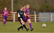 30 March 2016; Rachel Graham, Shelbourne, in action against Ruth Fahy, Wexford Youths. Continental Tyres Women's National League Shield Final, Wexford Youths v Shelbourne. Ferrycarrig Park, Wexford. Picture credit: Matt Browne / SPORTSFILE
