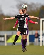 30 March 2016; Noelle Murray, Shelbourne, in action against Edel Kennedy, Wexford Youths. Continental Tyres Women's National League Shield Final, Wexford Youths v Shelbourne. Ferrycarrig Park, Wexford. Picture credit: Matt Browne / SPORTSFILE