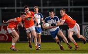 30 March 2016; Barry Kerr, Monaghan, in action against Conor Martin, Armagh. EirGrid Ulster GAA Football U21 Championship, Semi-Final, Monaghan v Armagh, Páirc Esler, Newry, Co. Down. Picture credit: David Fitzgerald / SPORTSFILE