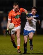 30 March 2016; Caolan McConville, Armagh, in action against Donal Meegan, Monaghan. EirGrid Ulster GAA Football U21 Championship, Semi-Final, Monaghan v Armagh, Páirc Esler, Newry, Co. Down. Picture credit: David Fitzgerald / SPORTSFILE