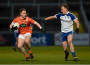 30 March 2016; Conor Martin, Armagh, in action against Niall Rooney, Monaghan. EirGrid Ulster GAA Football U21 Championship, Semi-Final, Monaghan v Armagh, Páirc Esler, Newry, Co. Down. Picture credit: Philip Fitzpatrick / SPORTSFILE