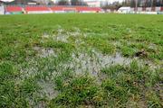 29 March 2010; A general view of the waterlogged pitch at Richmond Park after the Setanta Sports Cup Semi-Final, 1st Leg, game between St Patrick's Athletic and Sligo Rovers was postponed. Richmond Park, Inchicore, Dublin. Photo by Sportsfile