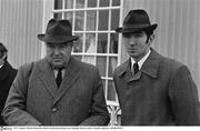 1971; Trainer Charlie Weld, left, with his son Dermot during a race meeting. Picture credit; Connolly Collection / SPORTSFILE