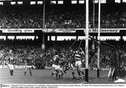 2 September 1979; Cork goalkeeper Ger Cunningham collects the sliothar in his goal area against Kilkenny. All Ireland Minor Hurling Championship Final, Cork v Kilkenny, Croke Park, Dublin. Picture credit; Connolly Collection / SPORTSFILE