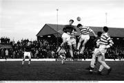 1964; A general view of the action between Shamrock Rovers and Bohemians. League of Ireland Premier Division, Shamrock Rovers v Bohemians, Glenmalure Park, Milltown, Dublin. Picture credit; Connolly Collection / SPORTSFILE