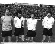 1 May 1977; The Dundalk players line up ahead of the game. FAI Cup Final, Dundalk FC v Limerick FC, Dalymount Park, Dublin. Picture ciredit; Connolly Collection / SPORTSFILE