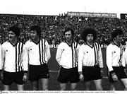 1 May 1977; The Dundalk players line up ahead of the game. FAI Cup Final, Dundalk FC v Limerick FC, Dalymount Park, Dublin. Picture ciredit; Connolly Collection / SPORTSFILE