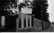 1965; A sign outside Santry Stadium asking for help to clear the stadiums debt £14,750. Santry Stadium, Santry Dublin. Picture credit; Connolly Collection / SPORTSFILE
