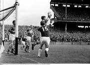 1965; A general view of the action between Galway and Kerry. National Football League Final, Galway v Kerry, Croke Park, Dublin. Picture credit; Connolly Collection / SPORTSFILE