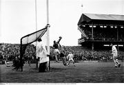 1965; A general view of the action between Galway and Down. National Football League Semi-Final, Galway v Down, Croke Park, Dublin. Picture credit; Connolly Collection / SPORTSFILE