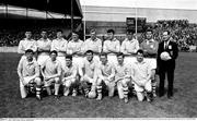 1965; The Dublin team. Back row, from left, Sean Lee, Mick Kissane, Chris Kane, Lar Foley, Des Foley, Tony Donnelly, Jimmy Keaveney, Paschal Flynn, Brendan Quinn, front row, from left, Paddy Holden, Michael Whelan, Bill Casey, John Timmons, Gerry Davey, Brian McDonald and Noel Fox. National Football League Semi-Final, Dublin v Kerry, Croke Park, Dublin. Picture credit; Connolly Collection / SPORTSFILE