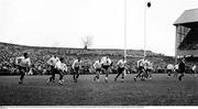 23 January 1965; France kick off the game during their opening match of the Five Nations in front an attendance of 55,000. Five Nations Championship, Ireland v France, Lansdowne Road, Dublin. Picture credit; Connolly Collection / SPORTSFILE