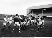 1966; A general view of a lineout being contested between Leinster and Ulster. Interprovincial Rugby, Leinster v Ulster, Lansdowne Road, Dublin. Picture credit; Connolly Collection / SPORTSFILE