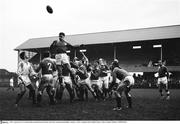 1966; A general view of a lineout being contested between Leinster and Ulster. Interprovincial Rugby, Leinster v Ulster, Lansdowne Road, Dublin. Picture credit; Connolly Collection / SPORTSFILE