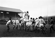 1966; Ulster win possession during a lineout against Leinster. Interprovincial Rugby, Leinster v Ulster, Lansdowne Road, Dublin. Picture credit; Connolly Collection / SPORTSFILE