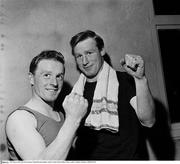 1966; Boxers after their bout. Boxing, National Boxing Stadium, South Circular Road, Dublin. Picture credit: Connolly Collection / SPORTSFILE