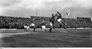 5 June 1966; A general view of the action between the Republic of Ireland and France. Under 23 International, Ireland v France, Dalymount Park, Dublin. Picture credit: Connolly Collection / SPORTSFILE