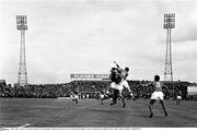 5 June 1966; A general view of the action between the Republic of Ireland and France. Under 23 International, Ireland v France, Dalymount Park, Dublin. Picture credit: Connolly Collection / SPORTSFILE