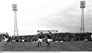 5 June 1966; A general view of the action between the Republic of Ireland and France. Under 23 International, Ireland v France, Dalymount Park, Dublin. Picture credit: Connolly Collection / SPORTSFILE