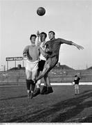 June 1966; Members of the Ireland Under 23 squad during squad training including from left, Joe McGrath, Eamonn Rogers and Pat Morrissey. Ireland Under 23 squad training, Milltown, Dublin. Picture credit: Connolly Collection / Sportsfile