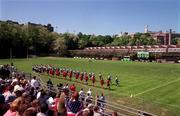 13 May 2001; The New York and Down teams in the parade prior to the Ulster Senior Hurling Championship Quarter-Final match between New York and Down at Gaelic Park in New York City, USA. Photo by Aoife Rice/Sportsfile