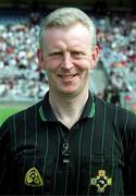 5 May 2001; Referee Pat Aherne ahead of the All-Ireland Colleges Senior 'A' Hurling Final match between Gort Community School and St Colman's at Croke Park in Dublin. Photo by Pat Murphy/Sportsfile