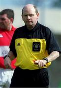 22 April 2001; Referee John Stacey during the Eircom League Premier Division match between Shamrock Rovers and Cork City at Morton Stadium in Dublin. Photo by Pat Murphy/Sportsfile