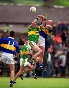 13 May 2001; William Kirby of Kerry contests a high ball with Sean Collum of Tipperary during the Bank of Ireland Munster Senior Football Championship Quarter-Final match between Tipperary and Kerry at Clonmel Sportsfield in Clonmel, Tipperary. Photo by Brendan Moran/Sportsfile