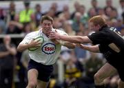 19 May 2001; Ronan O'Gara of Cork Constitution is tackled by Paul O'Connell of Young Munster during the AIB All-Ireland League Division 1 Semi-Final match between Cork Constitution RFC and Young Munster RFC at Temple Hill in Cork. Photo by Matt Browne/Sportsfile