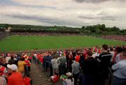 20 May 2001; A general view during the Bank of Ireland Ulster Senior Football Championship Quarter-Final match between Tyrone and Armagh at St Tiernach's Park in Clones, Monaghan. Photo by Damien Eagers/Sportsfile