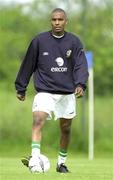 26 May 2001; Clinton Morrison during a Republic of Ireland Under 21 Training session at AUL Complex in Clonshaugh, Dublin. Photo by David Maher/Sportsfile