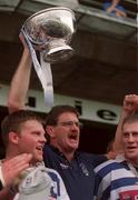 26 May 2001; Dungannon coach Willie Anderson celebrates with the cup after the AIB All-Ireland League Final match between Dungannon and Cork Constitution at Lansdowne Road in Dublin. Photo by Brendan Moran/Sportsfile