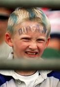 26 May 2001; A young Dungannon fan during the AIB All-Ireland League Final match between Dungannon and Cork Constitution at Lansdowne Road in Dublin. Photo by Matt Browne/Sportsfile