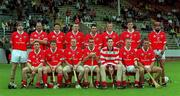 27 May 2001; Cork team ahead of the Guinness Munster Senior Hurling Championship Quarter-Final match between Cork and Limerick at Páirc Uí Chaoimh in Cork. Photo by Ray McManus/Sportsfile