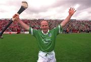 27 May 2001; Limerick defender Stephen McDonagh celebrates victory following the Guinness Munster Senior Hurling Championship Quarter-Final match between Cork and Limerick at Páirc Uí Chaoimh in Cork. Photo by Ray McManus/Sportsfile