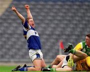 27 May 2001; Chris Conway of Laois celebrates scoring a goal which was subsequently disallowed but resulted in a penalty which Laois missed during the Bank of Ireland Leinster Senior Football Championship Quarter-Final match between Offaly and Laois at Croke Park in Dublin. Photo by Brendan Moran/Sportsfile