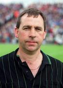 27 May 2001; Linesman Kevin Levins ahead of the Bank of Ireland Ulster Senior Football Championship Quarter-Final match between Down and Cavan at Casement Park in Belfast. Photo by David Maher/Sportsfile