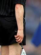 27 May 2001; Linesman pictured holding the buzzer flag during the Bank of Ireland Leinster Senior Football Championship Quarter-Final match between Offaly and Laois at Croke Park in Dublin. Photo by Brendan Moran/Sportsfile