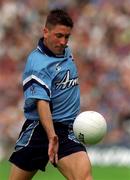 27 May 2001; Senan Connell of Dublin during the Bank of Ireland Leinster Senior Football Championship Quarter-Final match between Dublin and Longford at Croke Park in Dublin. Photo by Damien Eagers/Sportsfile