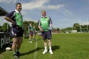28 May 2001; British and Irish Lions team manager Donal Lenahan with Irish Lions Kit manager Pat O'Keeffe during a British and Irish Lions squad training session at the Army Rugby Playing Fields in Aldershot, England. Photo by Matt Browne/Sportsfile