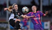 30 March 2016; Siobhan Killeen, Shelbourne, in action against Linda Douglas, Wexford Youths. Continental Tyres Women's National League Shield Final, Wexford Youths v Shelbourne. Ferrycarrig Park, Wexford. Picture credit: Matt Browne / SPORTSFILE
