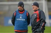 27 March 2016; Cork manager Peadar Healy, left, with selector Eamonn Ryan. Allianz Football League Division 1 Round 6, Cork v Down. Páirc Uí Rinn, Cork.  Picture credit: Piaras Ó Mídheach / SPORTSFILE