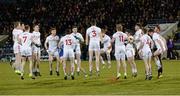 16 March 2016; The Tyrone team warm up prior to the throw in. EirGrid Ulster GAA Football U21 Championship, Quarter-Final, Cavan v Tyrone, Kingspan Breffni Park, Cavan. Picture credit: Oliver McVeigh / SPORTSFILE