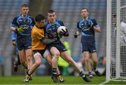 2 April 2016; Conor Owens, Gallen CS Ferbane, in action against Conor Fahey, Holy Rosary College Moutbellew. Masita GAA All Ireland Post Primary Schools Paddy Drummond Cup Final, Gallen CS Ferbane v Holy Rosary College Mountbellew. Croke Park, Dublin. Picture credit: Ray McManus / SPORTSFILE